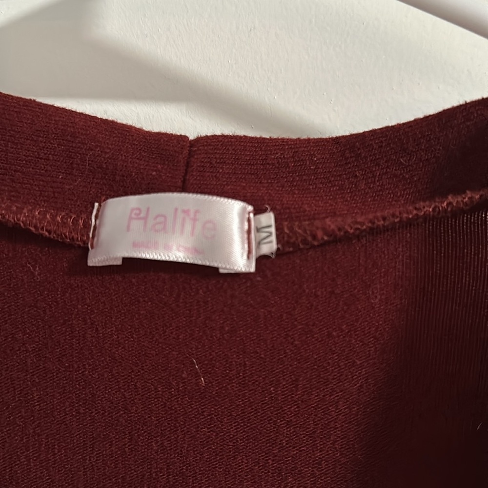 Women’s Red Button Down Cardigan - Picture 4 of 5
